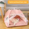 Matten Zoete Prinses Kattenmand Opvouwbare Kattentent Hondenhuis Ademend Roze Puppy Hondenmand Leuke Kattenmand Huizen Dierenkennelproducten