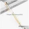 Ballpoint Pens Wholesale Diy Empty Stick 2-In-1 Slim Crystal Diamond Glitter Stylus Touch Pen Drop Delivery Office School Business Ind Dhrnh