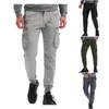 Calças masculinas plus size carga homens jogging casual algodão comprimento total militar streetwear homens trabalho tático calças de treino