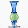 Bong in vetro da 6 pollici Narghilè Perc dritti a forma di palla Olio Dab Rigs Vetro inebriante 14mm Giunto femmina N Fori Tubi per acqua Perc con ciotola ZZ