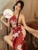 Work Dresses Women's Antique Hanfu Sexy Clothing High End Mature Embroidered Underwear Flying Phoenix Belly Bag Skirt Set QTGT