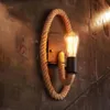 Wall Lamp Industrial Vintage Rope Lamps For Living Room Bedroom Bar Decor E27 Home Loft Retro Iron Light Fixtures218S
