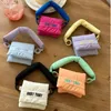 Candy Color Cotton Filled Mini Cute Wireless Earphone Storage Bag Earphone Protective PA i Portable Coin Purse Organizer Pouch 240229