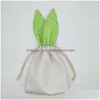 Emballage cadeau Sacs de poche de lapin de Pâques avec des oreilles de lapin fourre-tout pour enfants 002 Drop Livraison Home Garden Party Fournitures Événement Dh8Ze