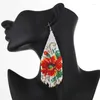 Dangle Earrings Europe and America Bohemia Vintage Women's Jewelry Accessories Boho Handmade Beads Flower Tassel Beaded Drop for Women