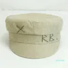 Bérets bérets luxe femmes perles lettre militaire chapeau réglable casquettes plates mode femme marine chapeau décontracté