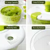 Outils séchage automatique déshydrateur de légumes salade fruits égouttoir panier passoire outils de cuisine à domicile 5L grande capacité