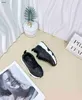 Luxury baby Knitted shoes designer Lace-Up kids Sneakers Size 26-35 Box protection Symmetric pattern printing girls casual shoes 24Mar