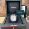 Захватывающие часы Эксклюзивные часы AP Royal Oak Series 15510ST Прецизионная сталь с белой пластиной Мужская мода Часы для отдыха Бизнес Спортивные часы Мировой список роскошных часов