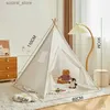 Leksakstält Fällande indiska barns campingtält Lätt att installera barntält inomhusparty Play House Baby Birthday Present 1.1m L240313