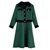 Two Piece Dress Fashion Casual Women Suit Skirt 2024 Spring And Autumn High Temperament Jacket Coat A-line Office Lady Two-piece Set
