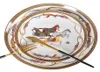 Diskplattor Middag Luxury War Horse Bone China Coderware Set Royal Feast Porcelain Western Plate Dish Home Decoration Wedding9441676