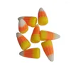 Decorative Flowers 100/50pcs Resin Cute 3D Candy Corn Cabochon Miniature Art Supply Decoration Charm Craft DIY