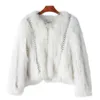 Clothing Small Amount Of 2024 Spring New Women's Woven Fox Round Neck Western-Style Casual Loose Fur Jacket 5125