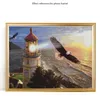 Paintings Evershine Diamond Mosaic Eagle Lighthouse Painting Landscape Full Square Embroidery Pictures Of Rhinestone 204M