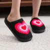 Faux Slippers Unisex Не скользящие туфли мех ходьба 188 плюшевые сердца мягкая зимняя платформа пара в помещении 413 106