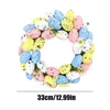 Decorative Flowers Artificial All Seasonal Easter Egg Wreath High Quality PP Front Door Pendant Universal Hangable Colorful Eggs Bucket