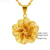 Другие популярные золотые украшения из чистого золота, модные золотые подвески с цветами, женские золотые украшения, ожерелья, аксессуары L24313