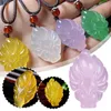 Pendant Necklaces Funny Cute Nine Tailed Natural Green Chalcedony Fashion Boutique Pure Carved Hand Widget Jewelry Color Z9G1