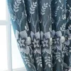 Curtains Nordic Luxury Curtains for Living Dining Room Bedroom Blackout Double Layer Villa Curtains Embroidered Curtains Tulle Integrated
