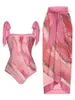 Badebekleidung S-3XL Sexy bedruckte einteilige Badeanzüge Damen geschlossener Push-Up-Body Damen-Badeanzüge Strand-Schwimmbad-Badeanzüge Wassersport 240311