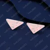 Fashion Women Earrings Geometric Jewelry Simple Stainless Steel Triangle Stud Earings for Girls Party Jewelry Accessories With Original Box