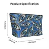 Cosmetic Bags Travel Evil Eye Pattern Geodes And Crystals Toiletry Bag Charm Geometric Makeup Organizer Beauty Storage Dopp Kit Case