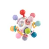 Filmspel 5.7 cm Stock Soft Rubber Baby Handbell Toy Gras Training Can Bite Sile Gum Ball Puzzle Tidig utbildning 3-12 månader Drop Dhdzy