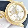 Diamond Watch Mens Luxury Watches 40mm Sapphire Glass Week Datum Display Högkvalitativ automatisk mekanisk rörelse Rummiband Armbandsur Montre de Luxe