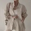 Blusas para mujer Mujeres Patchwork Otoño Casual Contraste Color Top Tees Otoño Vintage Harajuku Moda Coreana Camisas sueltas Mujer S023