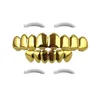 Grillz Dental Grills Halloween Black Sier Gold Iced Out CZ Mouth Teeth Grillz Caps Top Bottom Grill Set Men Women Vampire Rock Punk Otymt