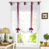 Curtains Roman Shade European Embroidery Style Tie Up Window Curtain Kitchen Curtain Voile Sheer Tab Top Window Brand