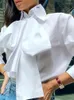 Blouses pour femmes Celmia Office Lady Tops à manches longues Bow Tie Mode Chemise Bouton Up Chemises élégantes Trajets 2024 Automne Femmes Blusas