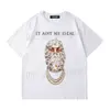 24SS Herr Mens Fashion Tees High-End Masked Man IH nom uh nit t-shirt män kvinnor hip-hop high street t-shirt 92