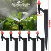 Zestawy Sprycle Garden Watering Drip Regulowane zraszaczy 360 stopni Dripple Wkładanie ziemi 4/7 mm Wąż szklarnia