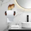 Organisation 3D Dinosaur Toalettpappershållare Organisation Vägg Förvaring Toalett Rollhållare Hylla Arrangör Punch Free For Badrumduschrum