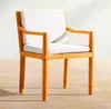 Походная мебель, современное обеденное кресло с цилиндрическими ножками на открытом воздухе, удобное кресло из массива тикового дерева