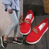 Casual Shoes Spring Large Size Women's Flying Woven Breattable Hollow Upper Metal Chain Wedge Heel Single C1192