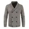 Mannen Truien Mannen Gebreid Vest Trui 2024 Herfst Winter Merk Solid Casual Mode Double-Breasted Knitwears