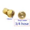 Connectors 5pcs Brass 3/8 1/2 3/4 Inch Hose Quick Connector Garden 8/11 16mm 20mm 25mm Hose Copper Waterstop Connector Water Gun Fittings