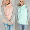 Women's Hoodies Vintage 2024 Autumn Hooeded Sweatshirt Women Patchwork Long Sleeve Pullover Streetwear Pocket Cotton Blend S M L XL