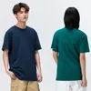 Camiseta 100 de algodón para hombres y mujeres, camisetas lisas de verano de manga corta, camisetas masculinas informales sólidas, ropa de alta calidad, 7,4 oz, 210gsm 240313