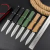 High End Auto Tactical Knife D2 Stone Wash Blade CNC Aviation Aluminium HANDLAR FICK KNIVER Utomhusläger Hunt Automatisk Mans present EDC -verktyg