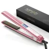 فرش Kipozi Professional Hair Striaghtener Titanium Dual Volotag Frason Heating Flat Iron 2 في 1 Hair Curler LCD Display