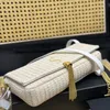 Luxurys Hip Dokunma Raffias Tasarımcısı Kate Tassel Çantası Kadın Çantaları ve Çanta Klasik Flep Zincir Debriyaj Çantası Crossbody Toes Yaz Sling Baget Çanta