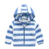 Jackets Autumn And Winter Stripes Fashion Versatile Boys Girls Warm Windproof Coat Ears Cartoon Cute Cotton