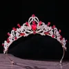 Diezi Baroque Luksus AB Crystal Bridal Tiara Koronę Kobiety Vintage moda panna młoda królowa opaski na włosy biżuterię akcesoria ślubne 240307