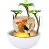 Tabletop Water Feature Green Lotus Rolling Ball Fountain Waterfall Cascade Indoor Decoration Aquarium Humidifier Mist fish tank Y2237n