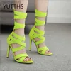 Sandalen Sandalen Vrouwen Kruisband Dunne Hak Romeinse Hoge Hakken Dansschoenen 2023 Zomer Nieuwe Sexy Holle Designer Casual Damesschoenen ZIPL24313