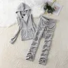 2024 Spring/Autumn New Velvet Sports Set Juicy Grape Fashion Casual Hoodie and Pants Suits Two Piece Set